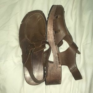 Italian-made leather sandal, sz 6.5/7